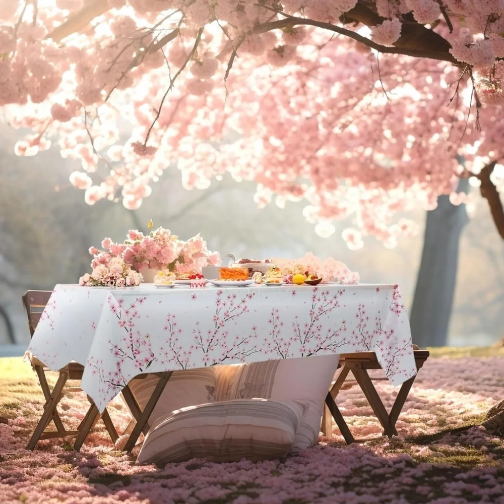 Floral Cherry Blossom Tablecloth